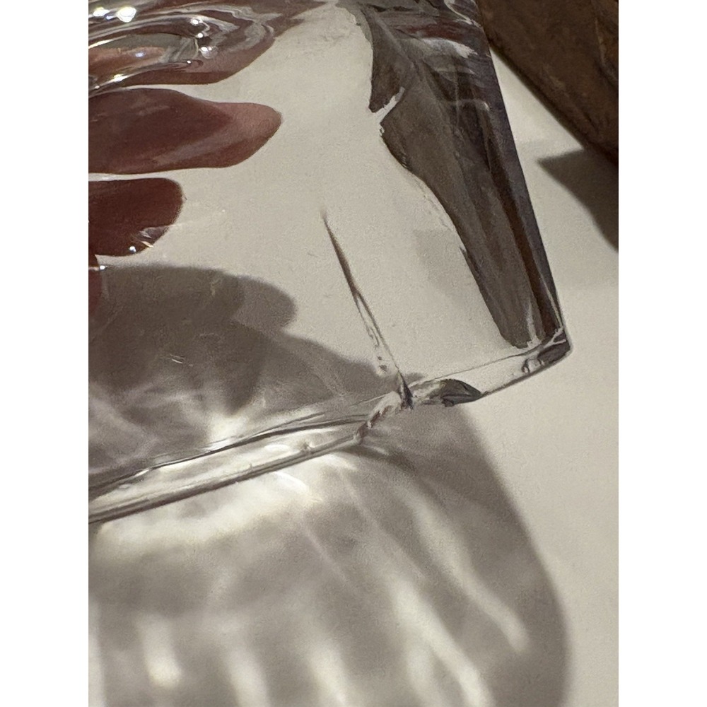Small Butter Bell Dish European Style Clear Glass Crack. See‎ Photo - Picture 4 of 7
